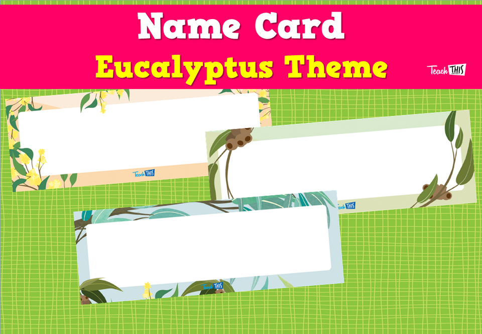 Name Card - Eucalyptus Theme
