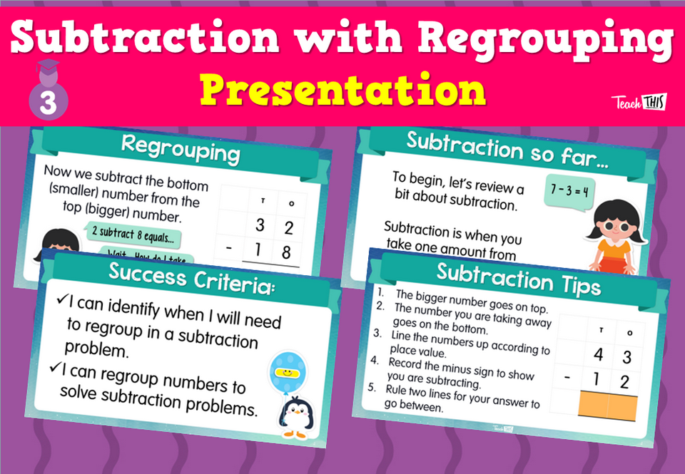Subtraction with Regrouping - Presentation