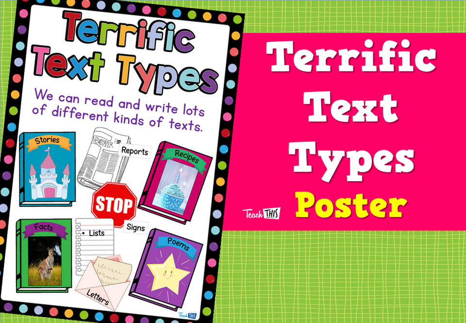 Terrific Text Types Poster