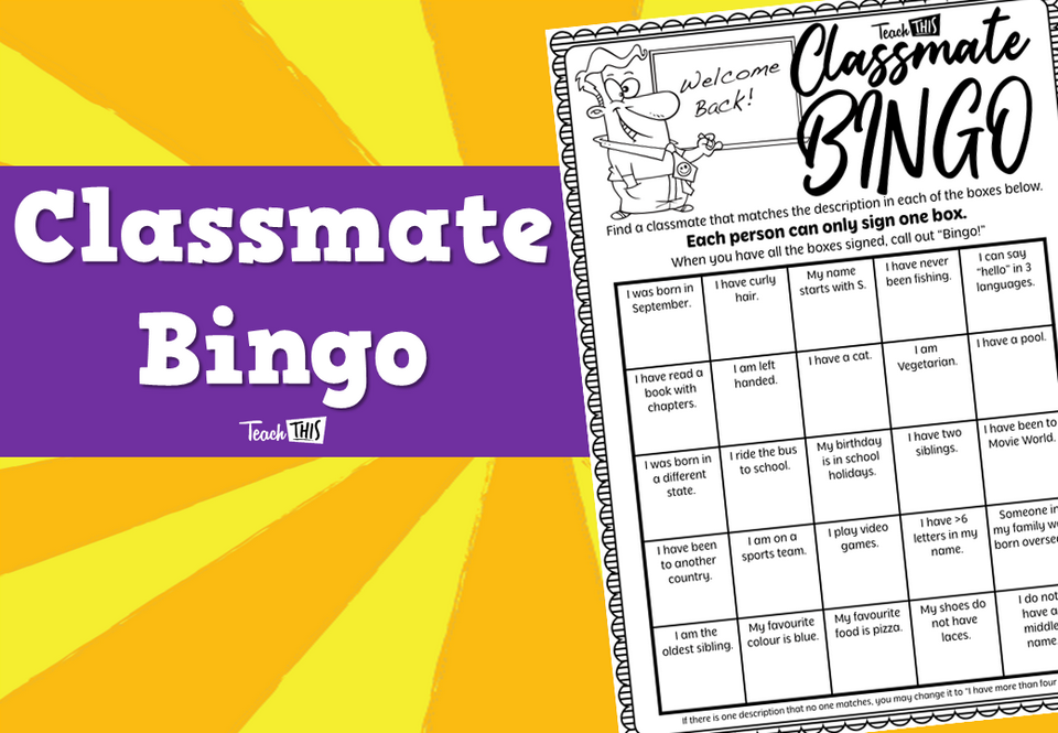 Classmate Bingo