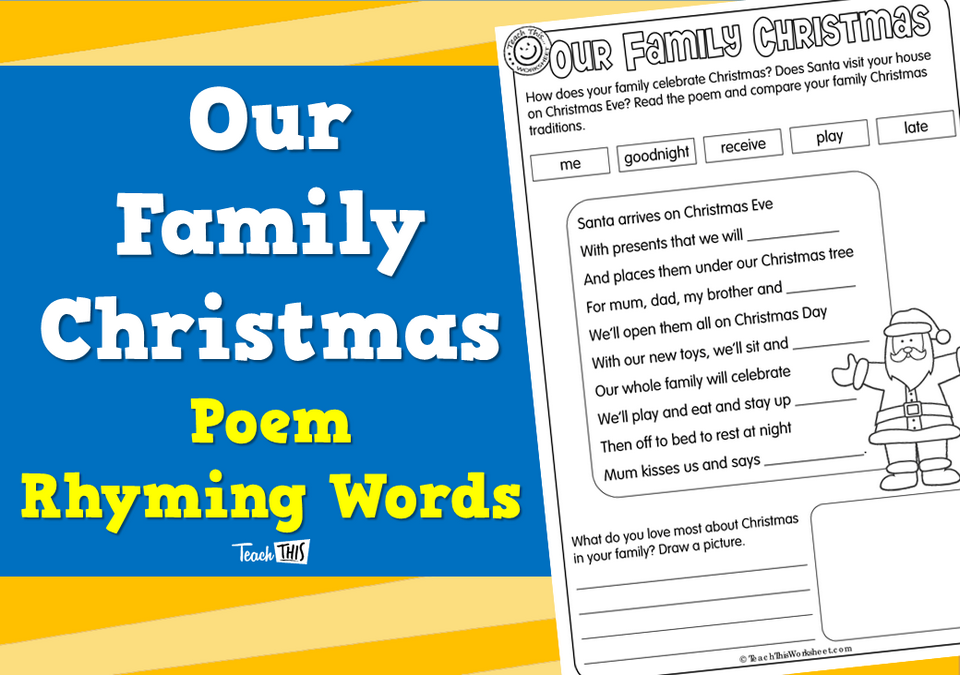 Our Family Christmas - Poem - Rhyming Words