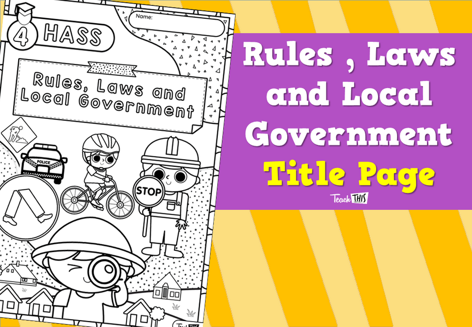 Rules , Laws and Local Government Title Page