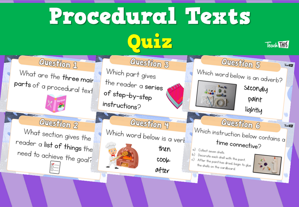 Procedural Texts Quiz