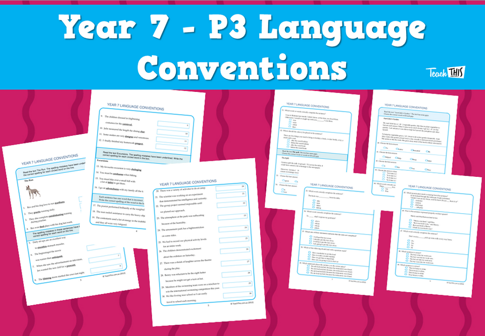 Year 7 - P3 Language Conventions