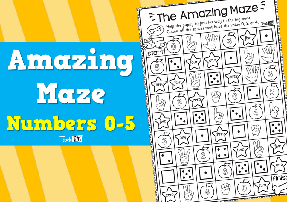 Amazing Maze - Numbers 0-5