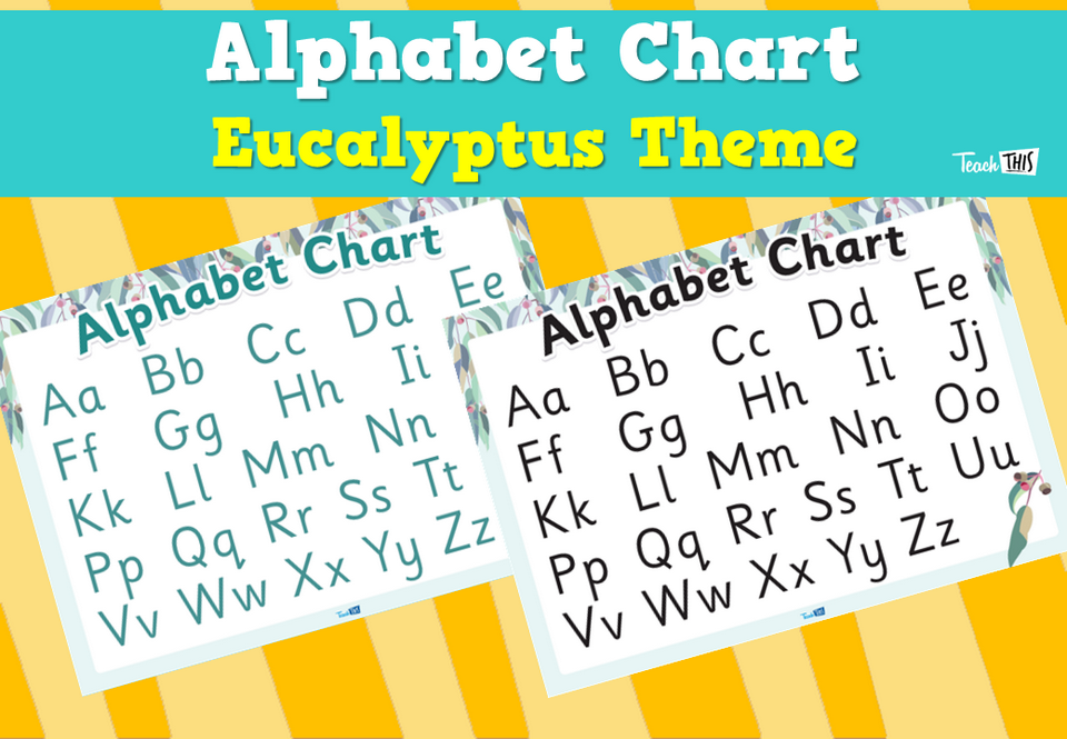 Alphabet Chart - Eucalyptus Theme