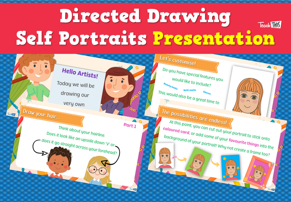 Directed Drawing Self Portraits - Presentation