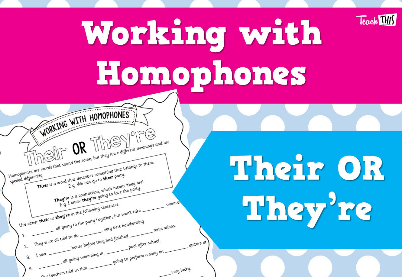 Their OR They're - Homophones
