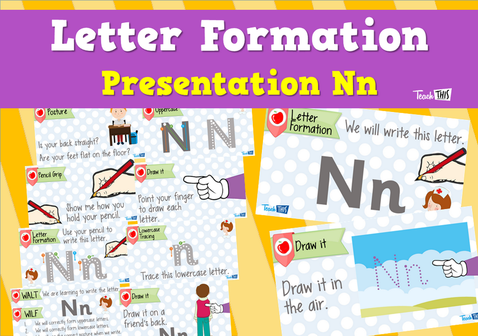 Letter Formation Presentation Nn