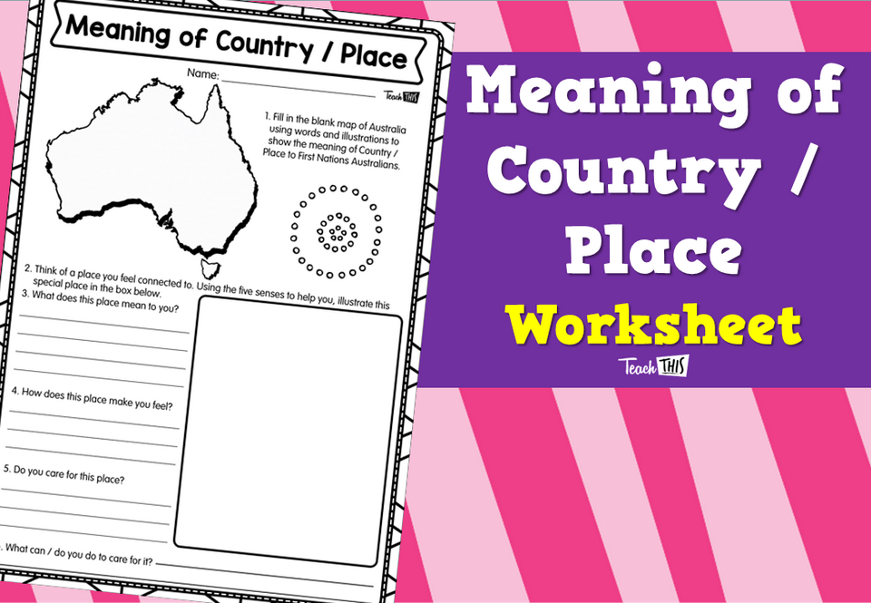 Meaning of Country / Place Worksheet