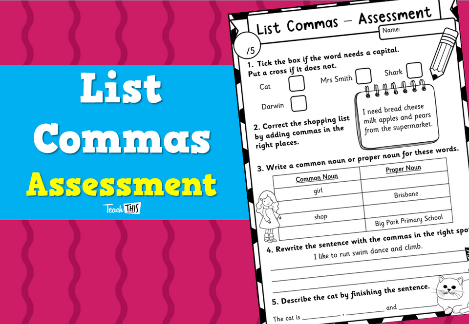 List Commas Assessment