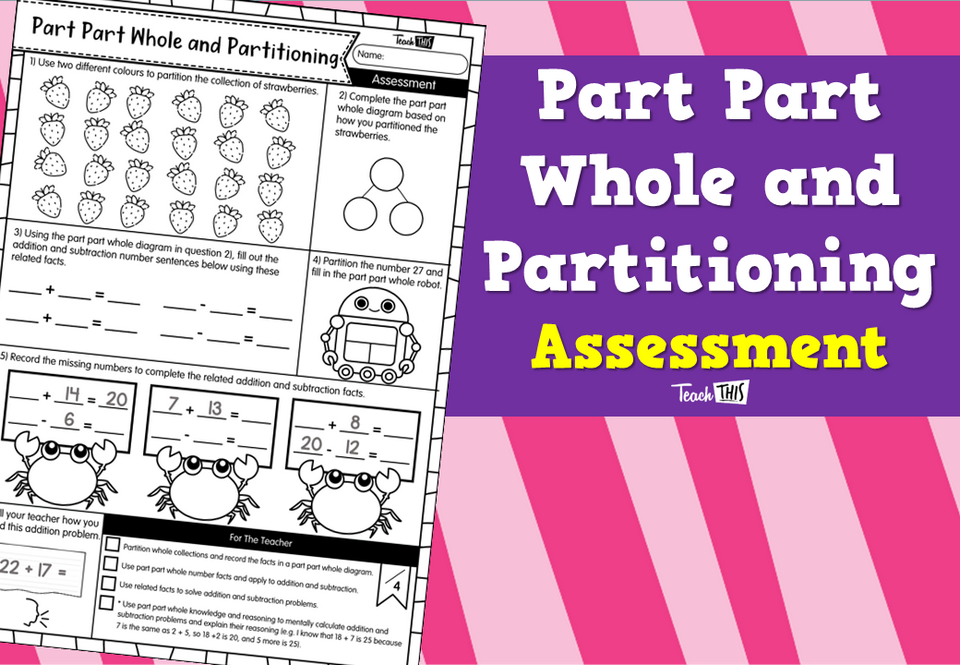 Part Part Whole and Partitioning Assessment