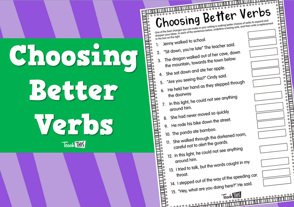 Choosing Better Verbs