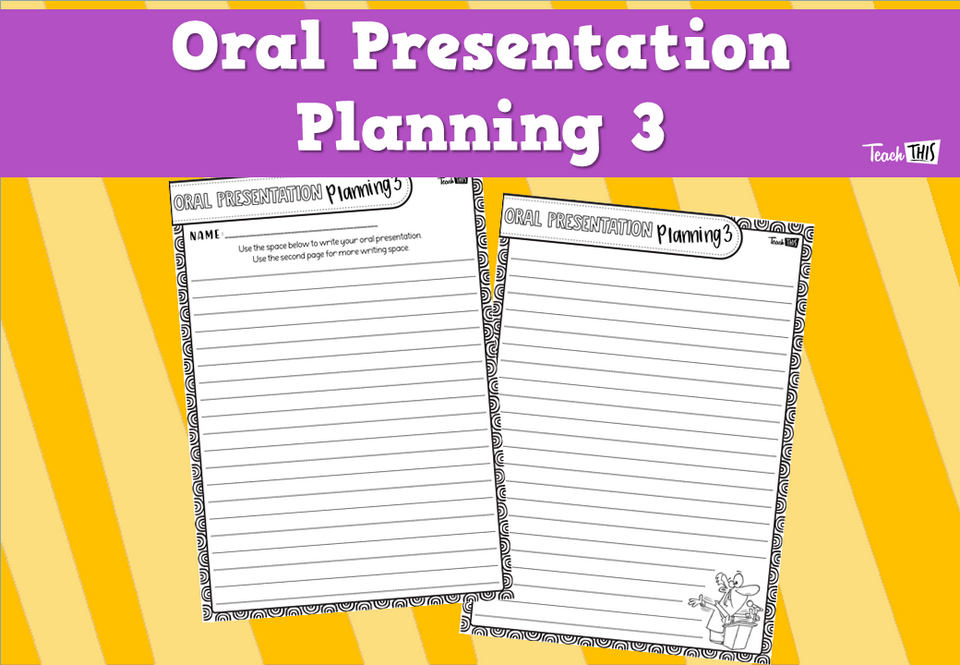 Oral Presentation Planning 3