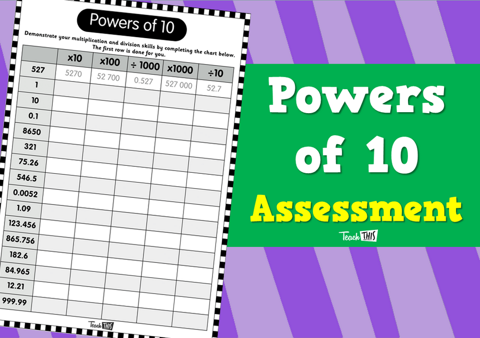 Powers of 10 - Assessment