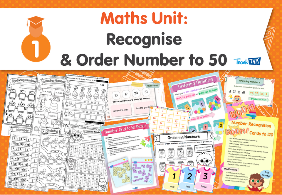 Maths Unit: Recognise & Order Numbers to 50