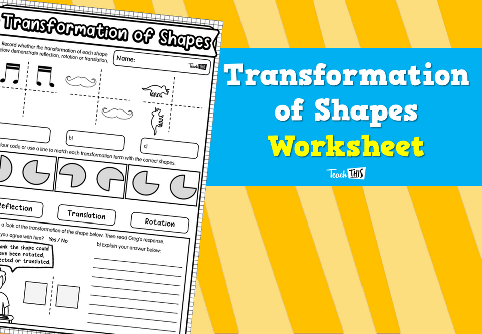 Transformation of Shapes Worksheet