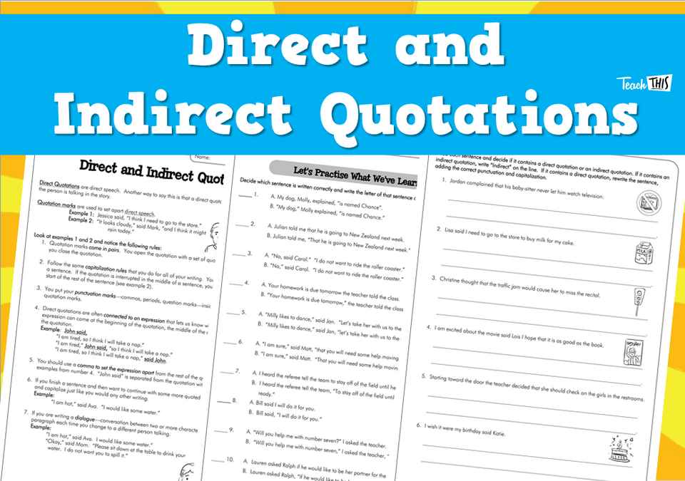 Direct and Indirect Quotations