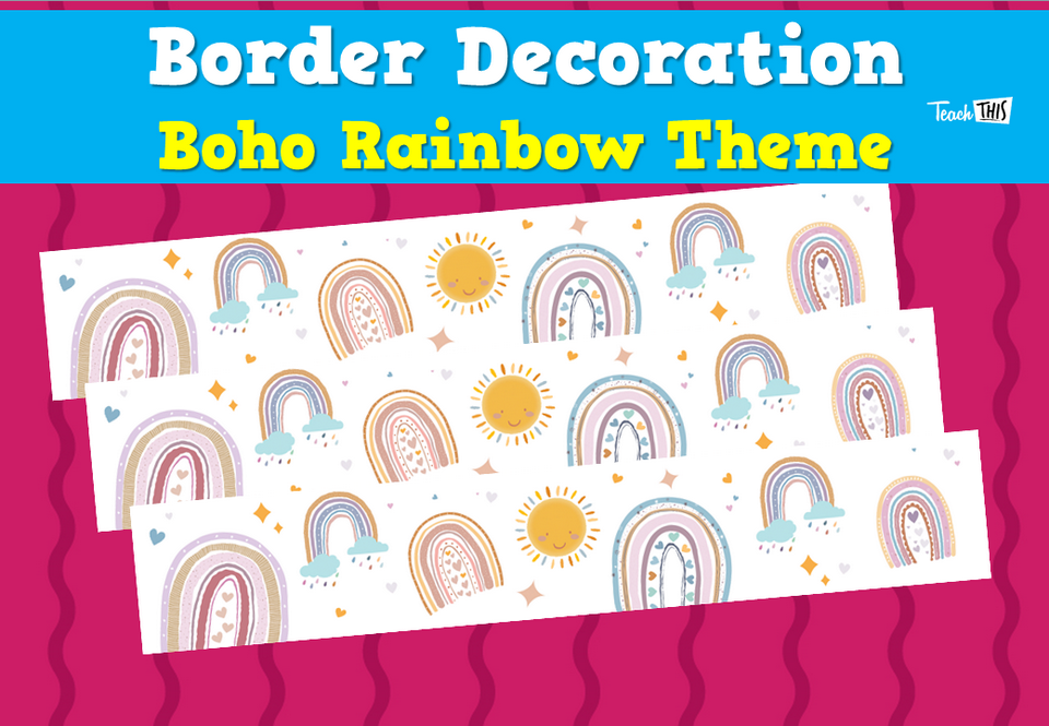 Border Decoration - Boho Rainbow Theme