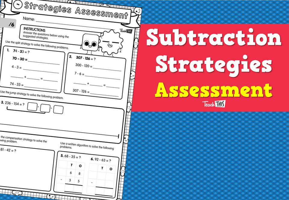 Subtraction Strategies Assessment