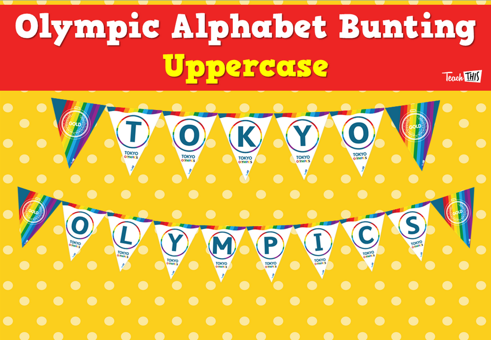 Olympic Alphabet Bunting - Uppercase