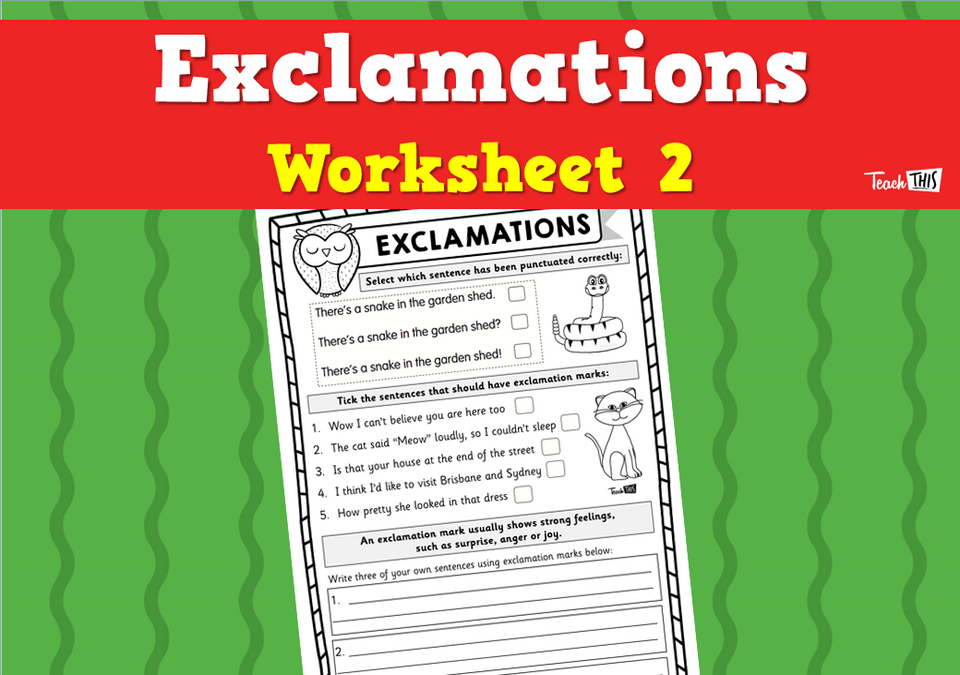 Exclamations - Worksheet 2