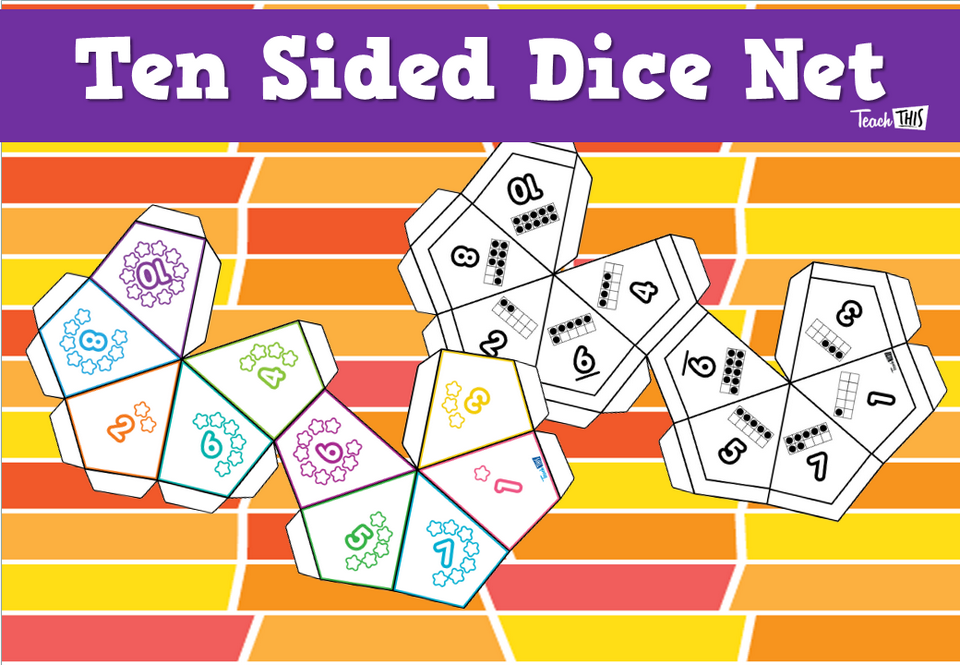 Ten Sided Dice Net