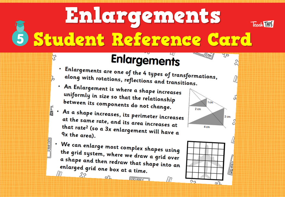 Enlargements - Student Reference Card