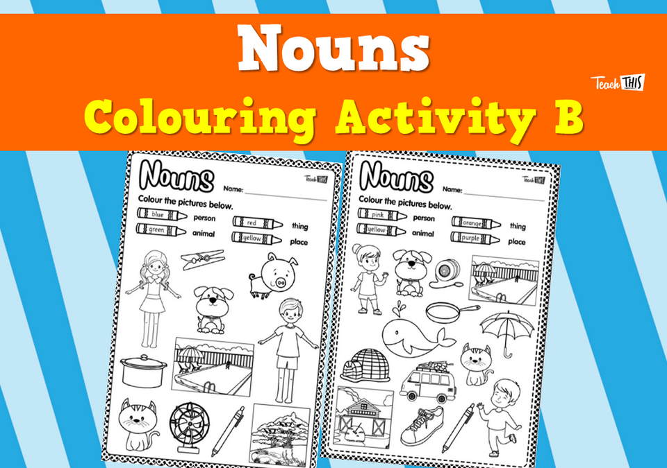 Nouns - Colouring Activity B