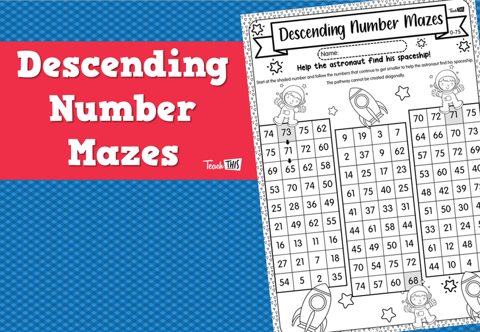 Descending Number Mazes