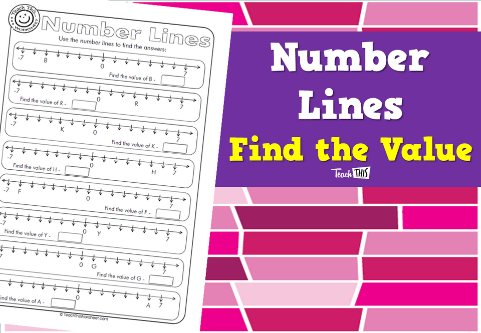 Number Lines - Find the Value