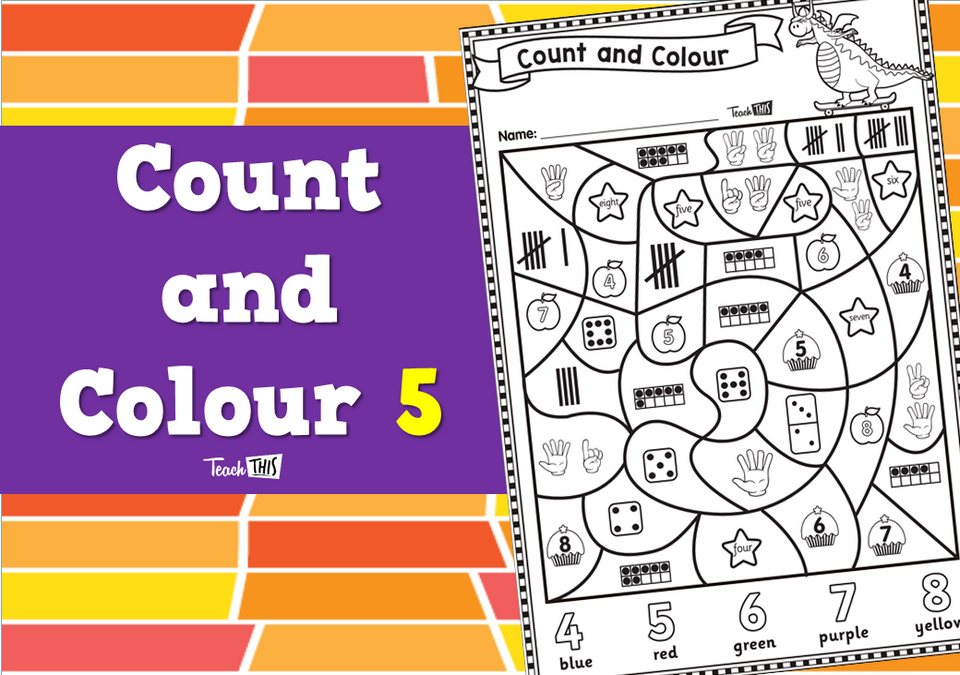 Count and Colour - Number 5