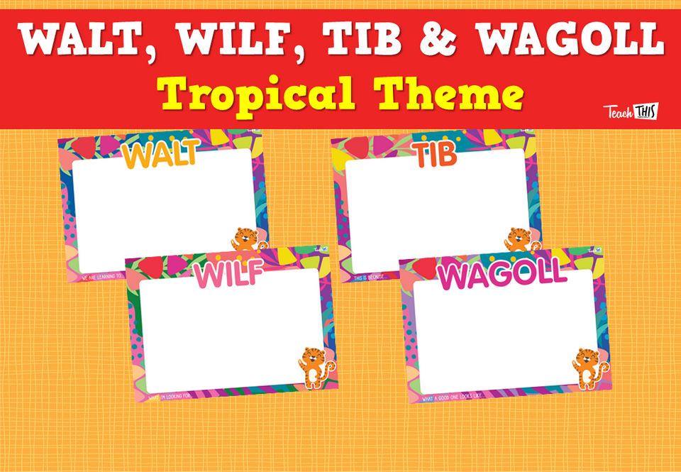 WALT, WILF, TIB & WAGOLL Posters - Tropical Theme
