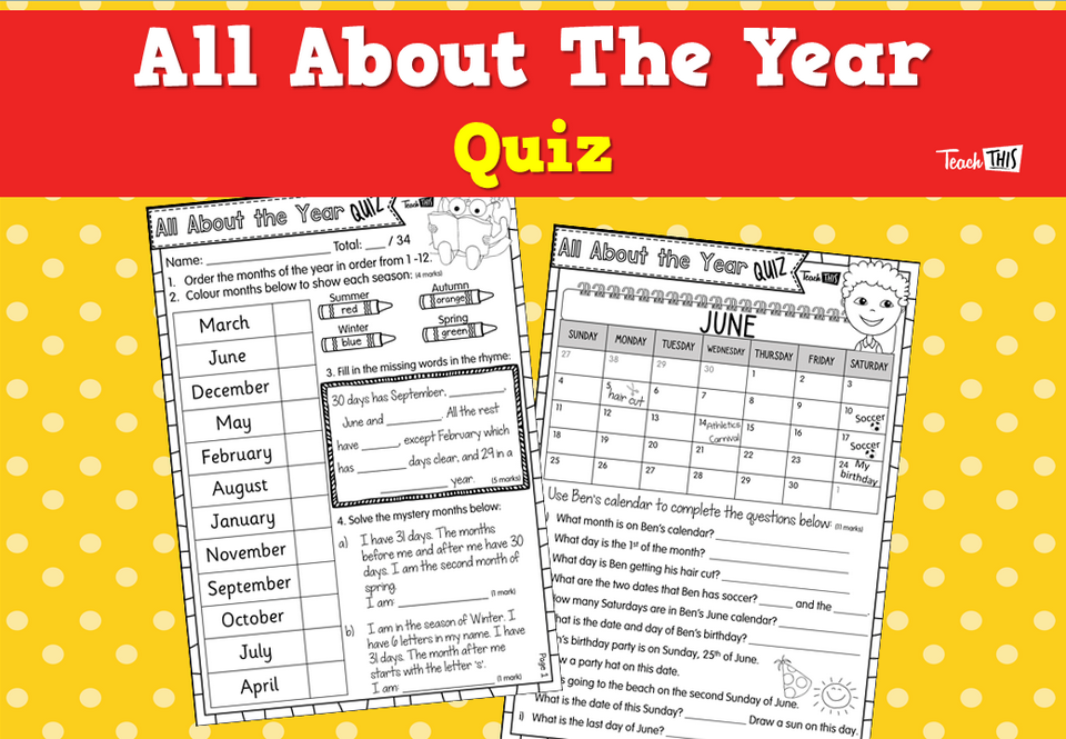 All About The Year - Quiz