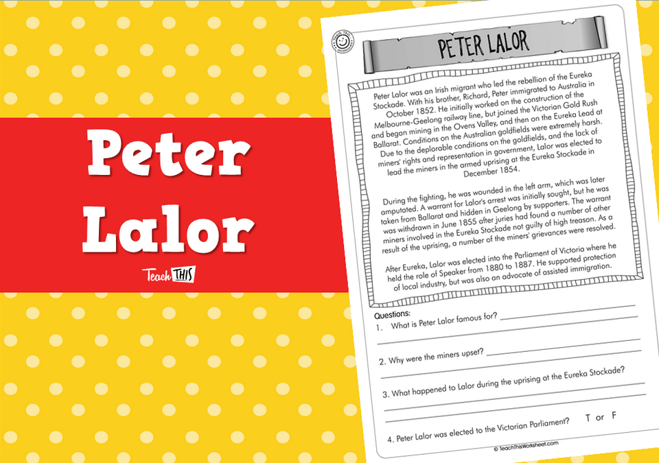 Peter Lalor (1pg)