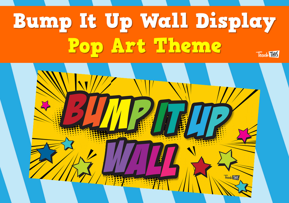 Bump It Up Wall Display - Pop Art Theme
