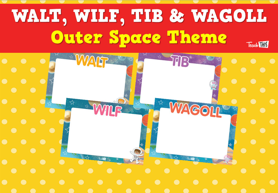 WALT, WILF, TIB & WAGOLL Posters - Outer Space Theme