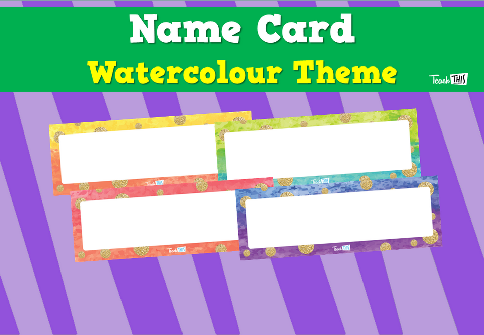 Name Card - Watercolour Theme