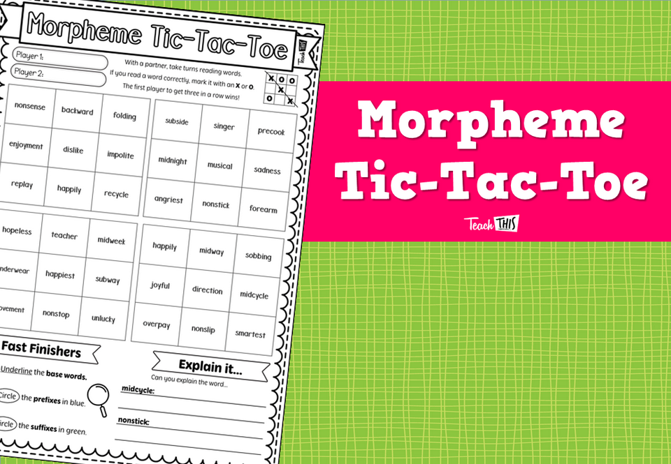 Morpheme Tic-Tac-Toe