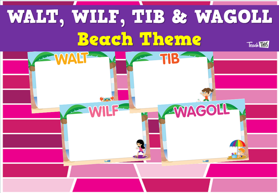 WALT, WILF, TIB & WAGOLL Posters - Beach Theme