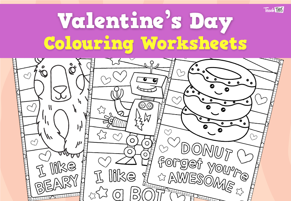 Valentine's Day - Colouring Worksheets
