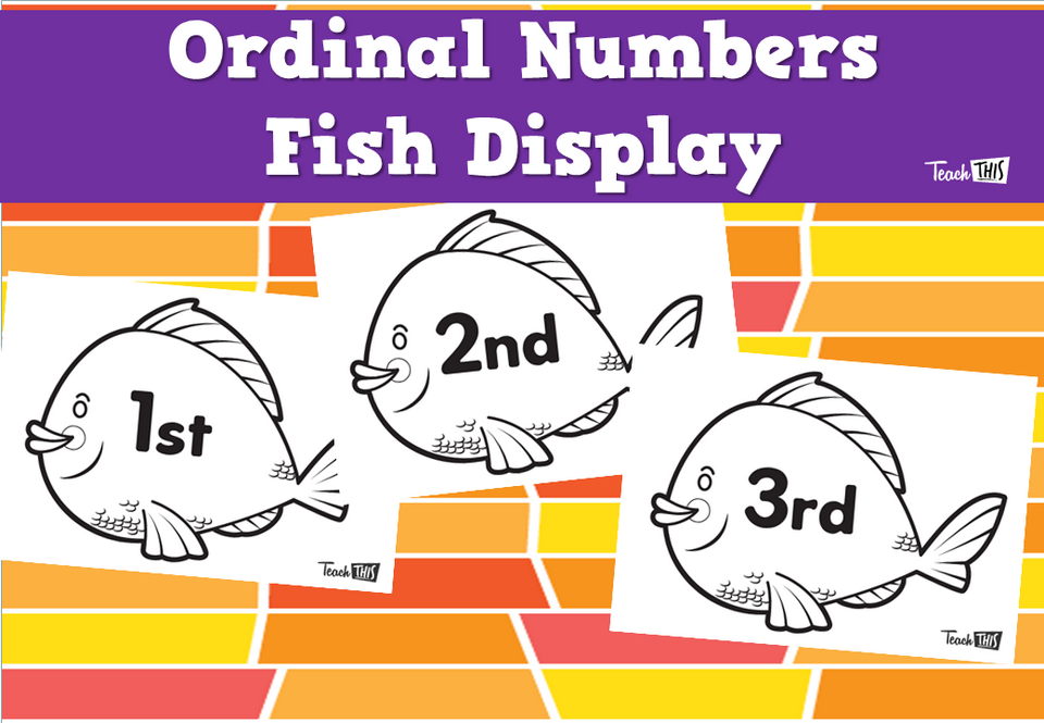 Ordinal Numbers Fish Display