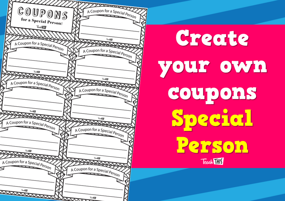 Create your own coupons - Special Person