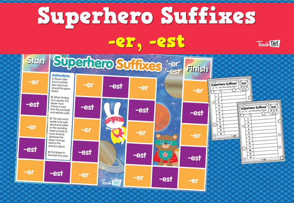Superhero Suffixes- -er, -est