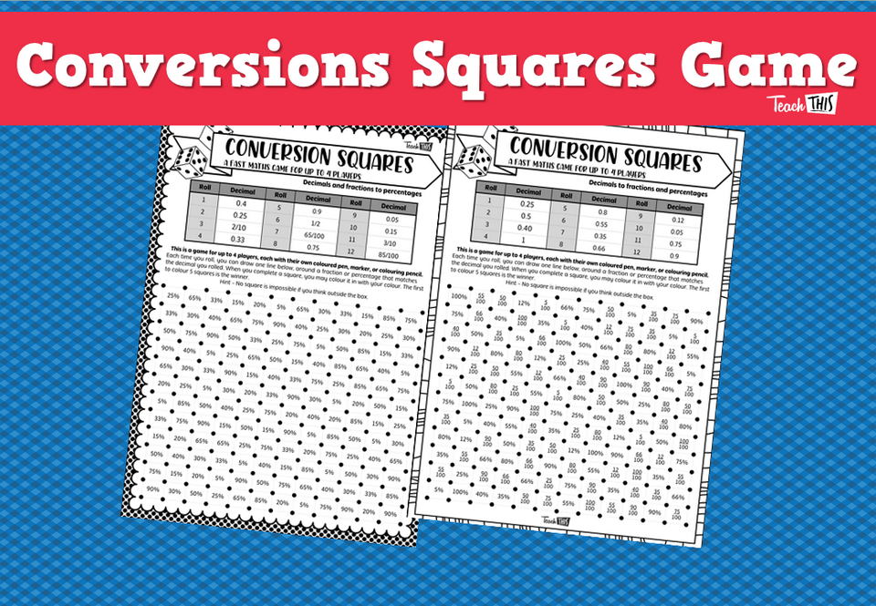 Conversions Squares Game
