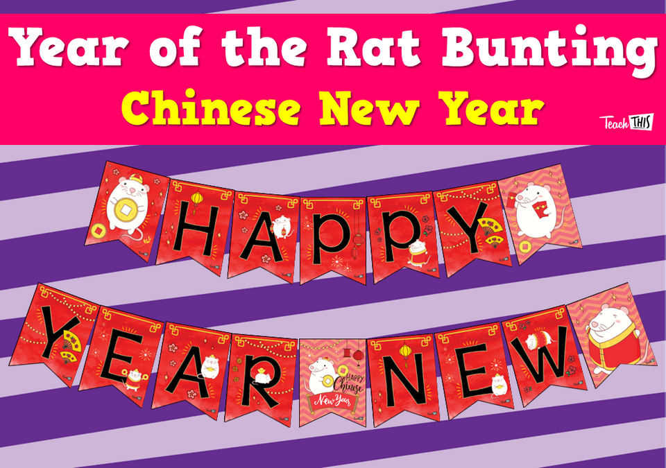 Year of the Rat Bunting - Chinese New Year