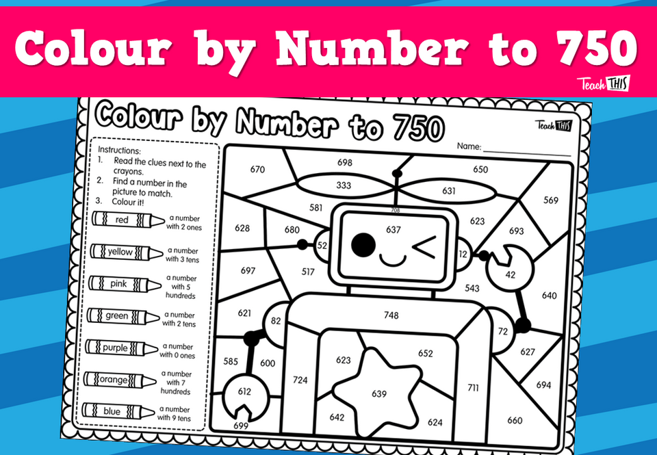 Colour by Number to 750