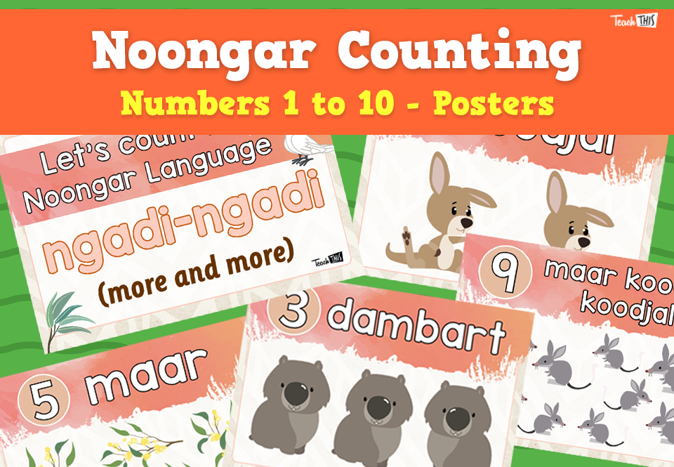 Noongar Counting Numbers - Posters