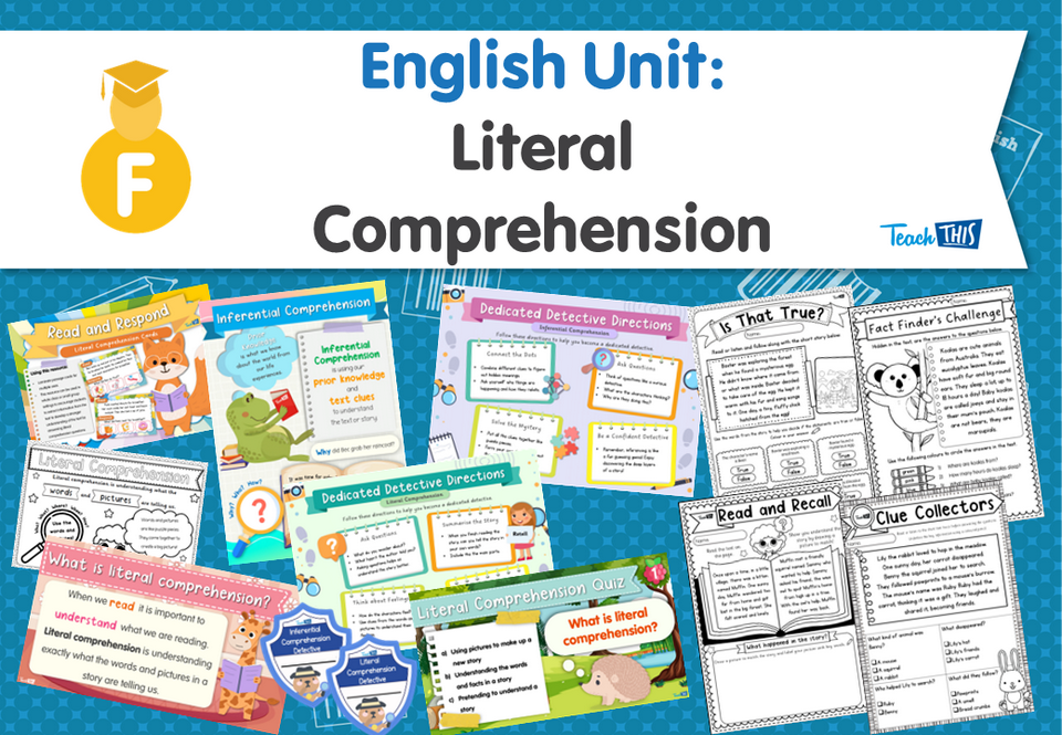 English Unit: Literal Comprehension