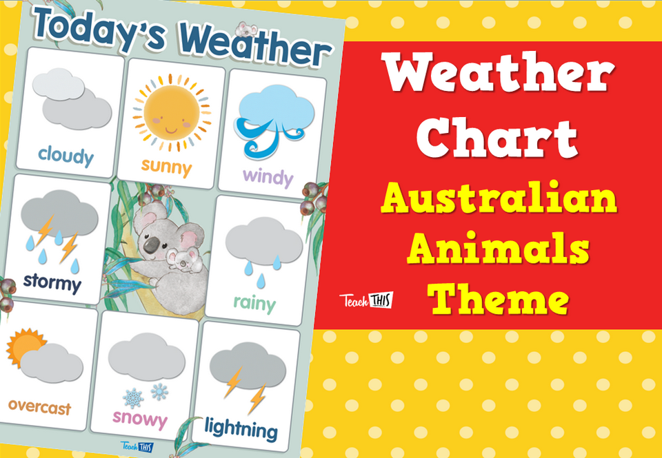 Weather Chart  - Australian Animals Theme